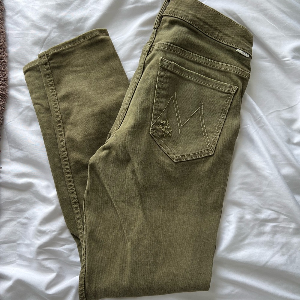 Olive Mother Jeans